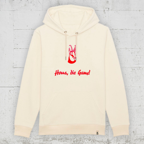 About Paper - Hurra die Gams | Bio Hoodie unisex HLP Artists natural raw