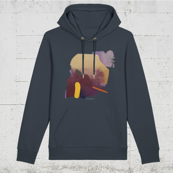 Oska O - Dough Heffner | Bio Hoodie unisex HLP-Artists india ink grey
