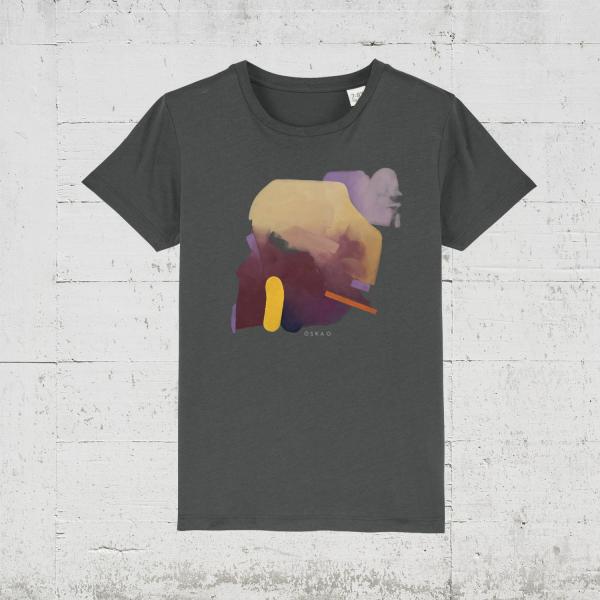 Oska O - Dough Heffner | Bio T-Shirt Kids HLP-Artists organic. vegan. fairwear. anthracite