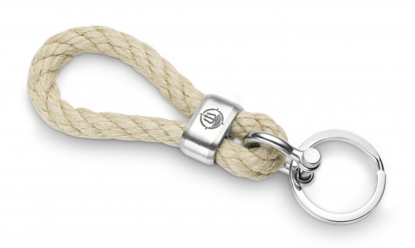 Schlüsselkette "Amrum" 8mm Segeltau hanffarben