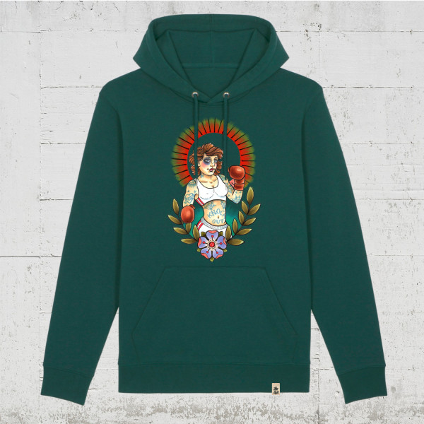 Cutekarin - Knock Out | Bio Hoodie unisex HLP Artists glazed green