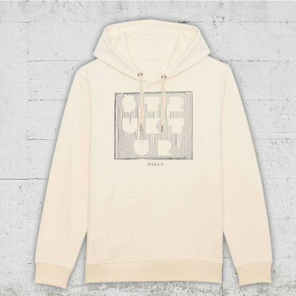 Oska O - Struktur | Bio Hoodie unisex HLP-Artists natural raw