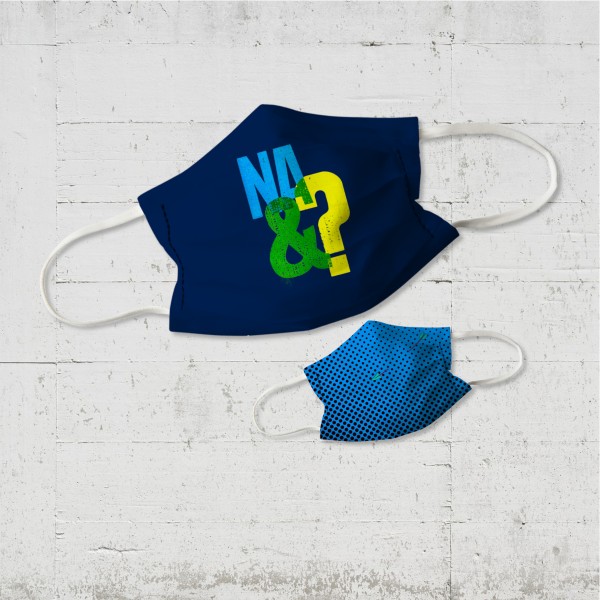 Na&? Kinder Wende-Maske im About Paper-Design organic fairwear vegan