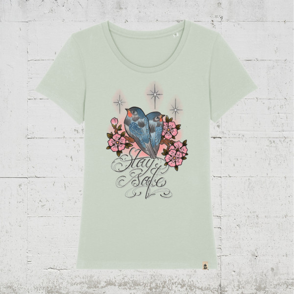 Cutekarin - Stay Safe | Bio T-Shirt Women HLP Artists light opaline