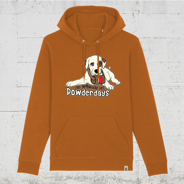 No Friends On Powderdays | Bio Hoodie unisex roasted orange