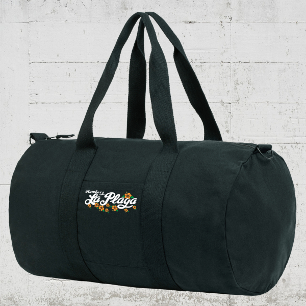 Signature Flower | Bio Duffle Bag - black
