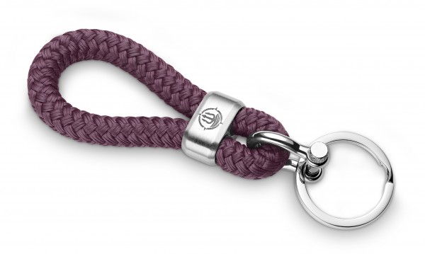 Schlüsselkette "Föhr" 8mm Segeltau bordeauxrot