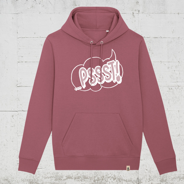 Pssst! | Bio Hoodie unisex hibiscus rose