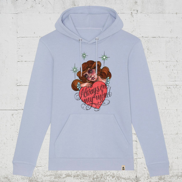 Cutekarin - Always On My Mind | Bio Hoodie unisex HLP Artists serene blue