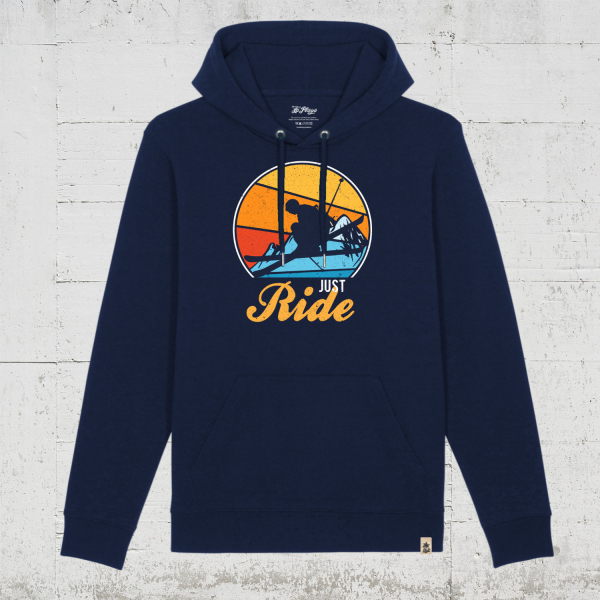 Just Ride - Ski Edition | Bio Hoodie unisex - french navy front