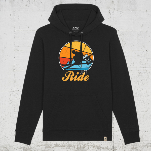 Just Ride - Ski Edition | Bio Hoodie unisex - black front