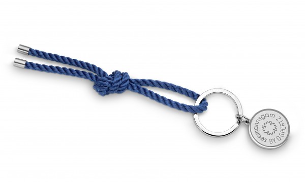 Schlüsselkette "Amrum" 4mm Segeltau navy-blau
