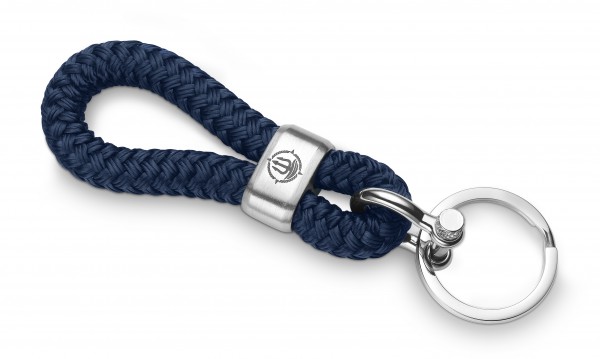 Schlüsselkette "Föhr" 8mm Segeltau navy-blau