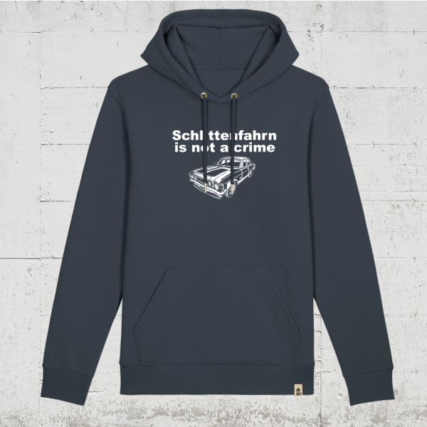 Schlittenfahrn is not a crime | Bio Hoodie unisex india ink grey