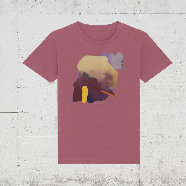 Oska O - Dough Heffner | Bio T-Shirt Kids HLP-Artists organic. vegan. fairwear. hibiscus rose.