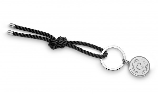 Schlüsselkette "Amrum" 4mm Segeltau schwarz