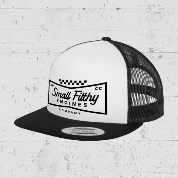SFE Diamond Logo | Trucker Cap front - black wihte black