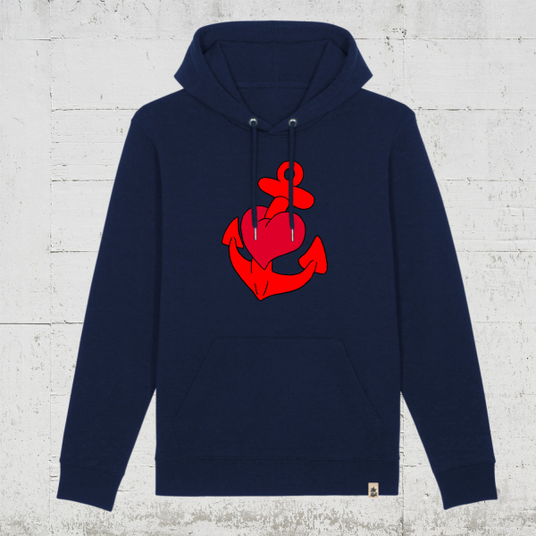 Anker groß | Bio Hoodie unisex french navy