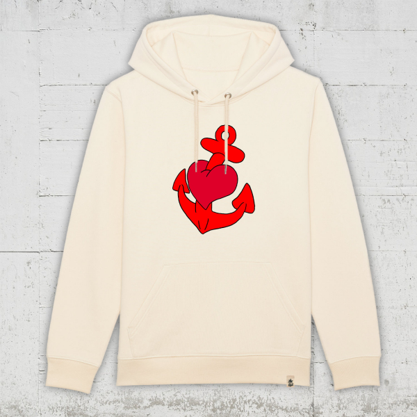 Anker groß | Bio Hoodie unisex natural raw