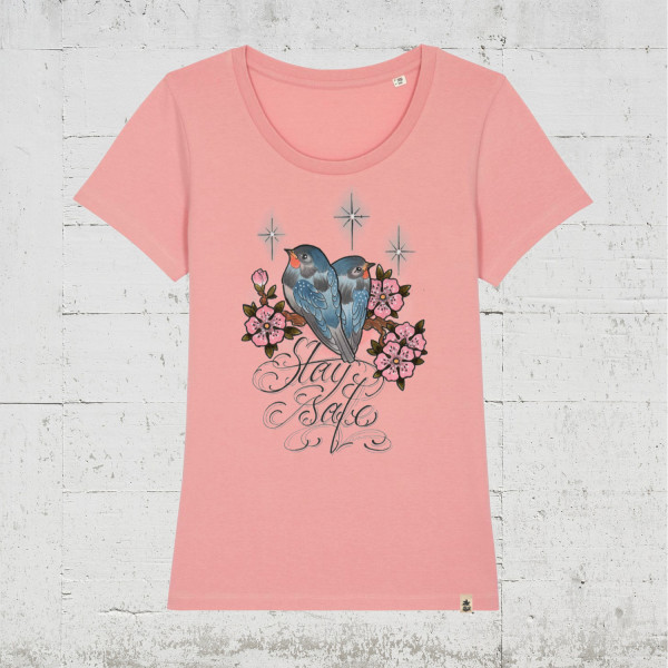 Cutekarin - Stay Safe | Bio T-Shirt Women HLP Artists canyon pink