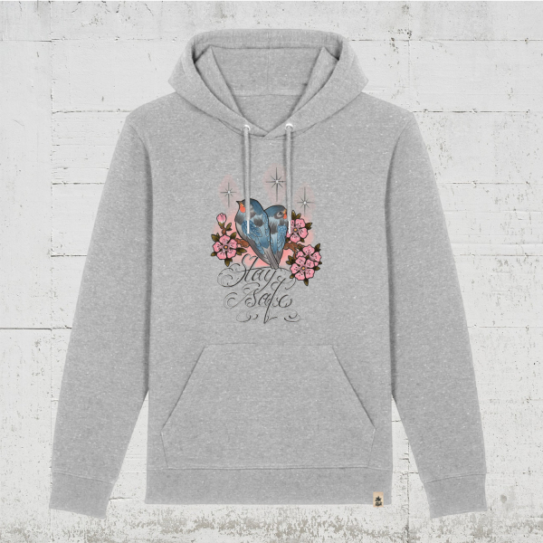 Cutekarin - Stay Safe | Bio Hoodie unisex HLP Artists heather grey