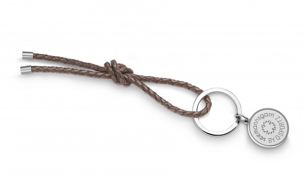 Schlüsselkette "Sylt" 4mm Leder braun